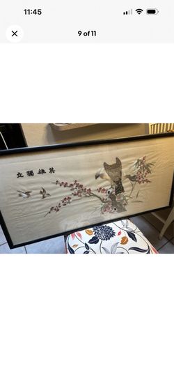 Beautiful piece of art stitched eagle