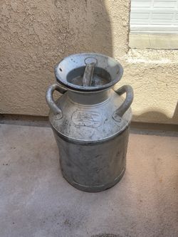 Antique Milk Dairy Can Blue Valley Creamery Nebraska