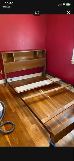 Full bookcase headboard an footboard with rails