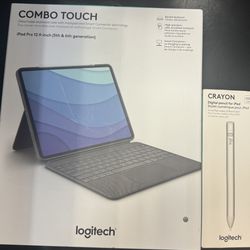 Logitech Keyboard & Crayon For iPad Pro (5th and 6th Gen)