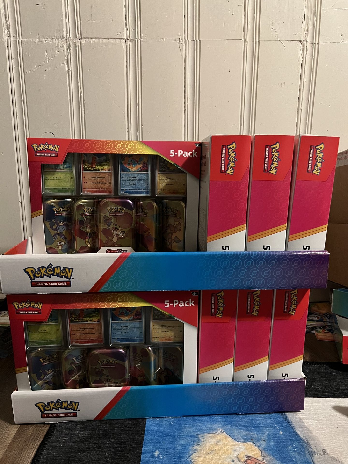 Pokemon 151 5 Tin Boxes Sealed