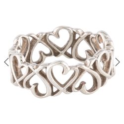 Tiffany & Co. Silver Loving Heart Eternity Band