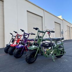 99cc 4-Stroke Mini Bikes, Gas Powered Mini Dirt Bike, up to 28mph , mix weight 180lb (each)