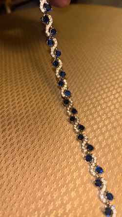 blue Safari, diamond tennis bracelet