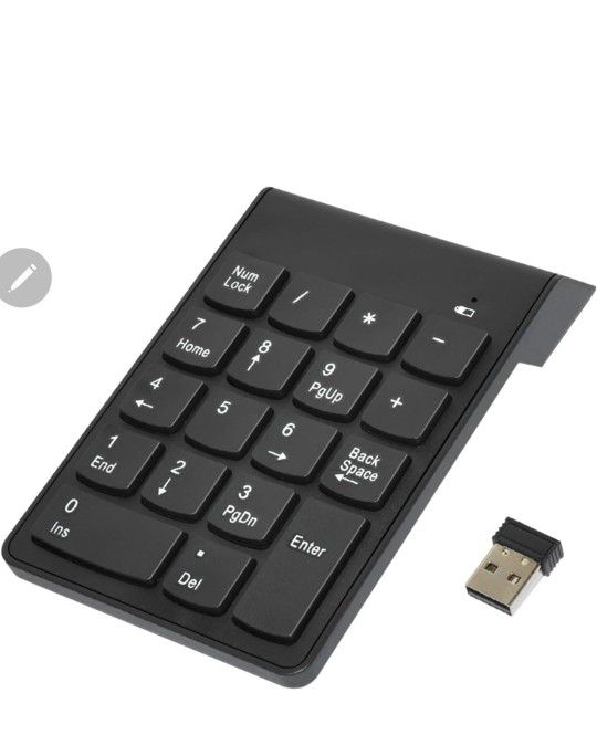 Wireless Numpad Numeric Keypad Number Pad for Laptops Computer Desktop Office Accessories Financial Accounting 10 Key Keyboard Pad Compatible with Win