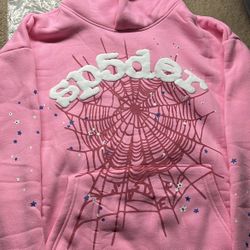 Pink Spider Hoodie Size Medium