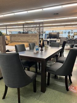 🚚Hot Deal🚚Brand New 7pc Dining Set: Table With Six Chairs $899, Payment Available, Delivery Available 