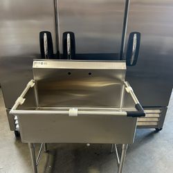 Extra Huge Single Bowl Sink 36x21” Tub Stainless Steel Heavy Duty