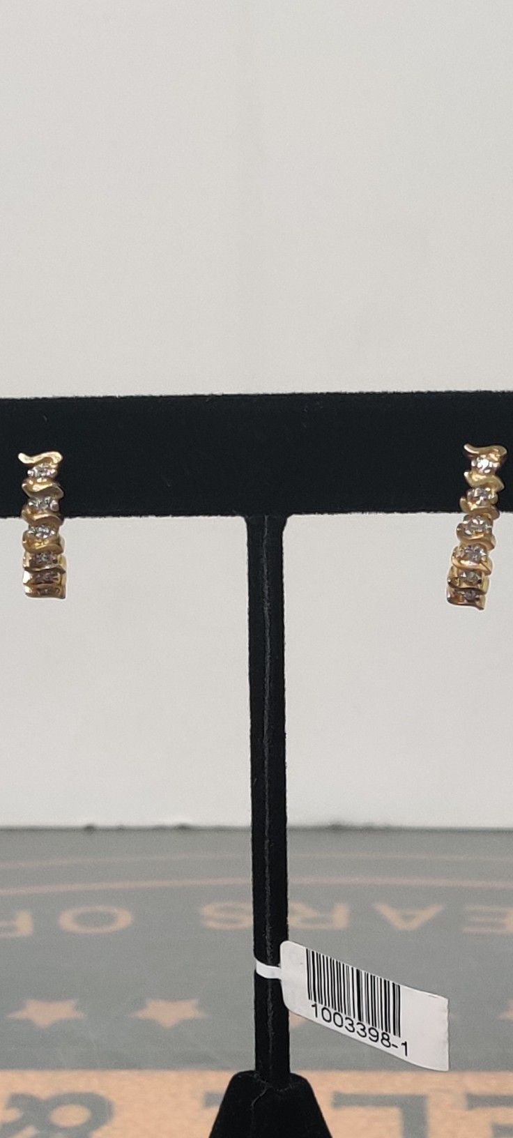 Diamond Accent Bar Earrings 