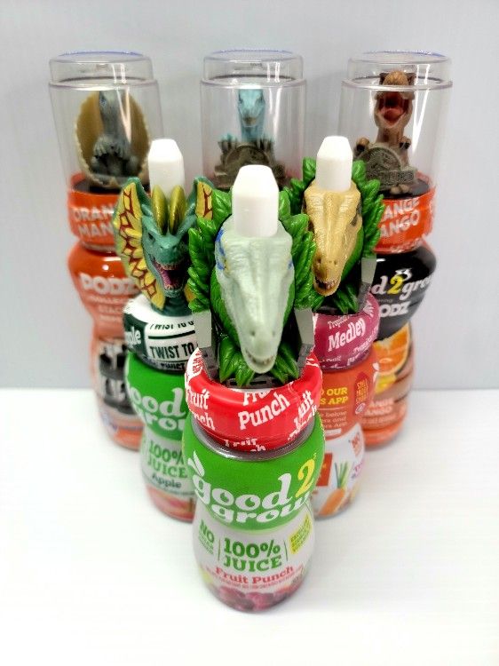 (6) Good 2 Grow Jurassic World Collectible Drinks NEW