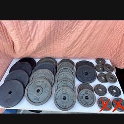 Lot Of Vintage DP kg / lbs Diversified Products Standard Barbell Weights PAIRs Make Offer Make Offer