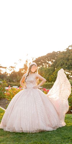 Blush quinceañera dress