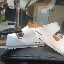 White Leather Size 7 Brand New Birkenstocks. Never Worn