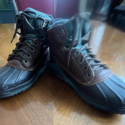 Eddie Bauer Insulated Brown Leather Boots -  Size 7