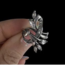 Vintage Cute Ring 925 Sterling Silver Signed Jewelry Women's Size 7.5