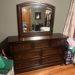Bedroom Dresser with Mirror