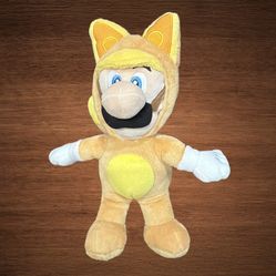 SUPER MÁRIO 3 D LAND KITSUNE LUIGI FOX PLUSH TOY 7”