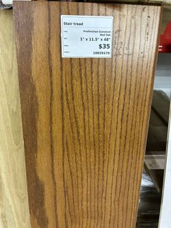 Prefinished Gunstock Red Oak Stair Tread