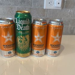 Energy Drink Orange Dale And Liquid death 