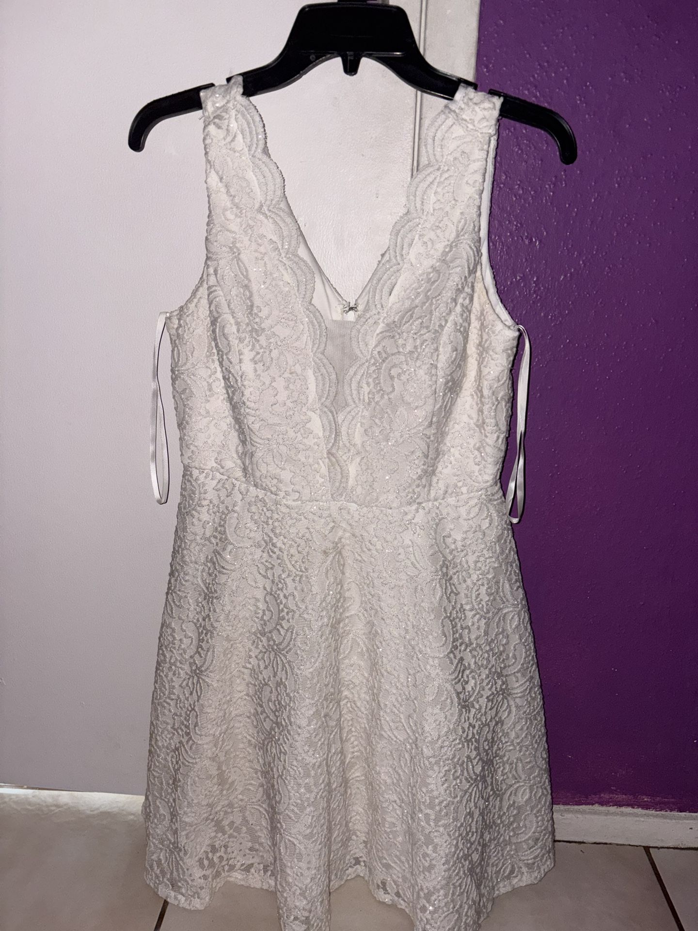 White graduation dress