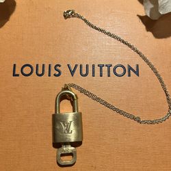 Authentic Louis Vuitton padlock with Necklace 