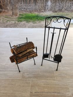 Fireplace Wood Storage And Tools