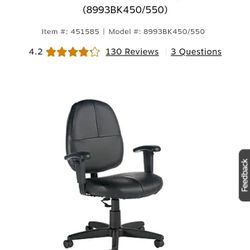 Global Leather Task Chair, Black...... CHECK OUT MY PAGE FOR MORE ITEMS