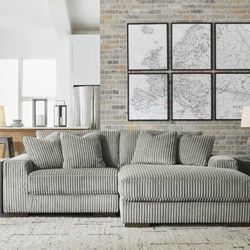 Two Piece Fabric Very Comfortable Sectional