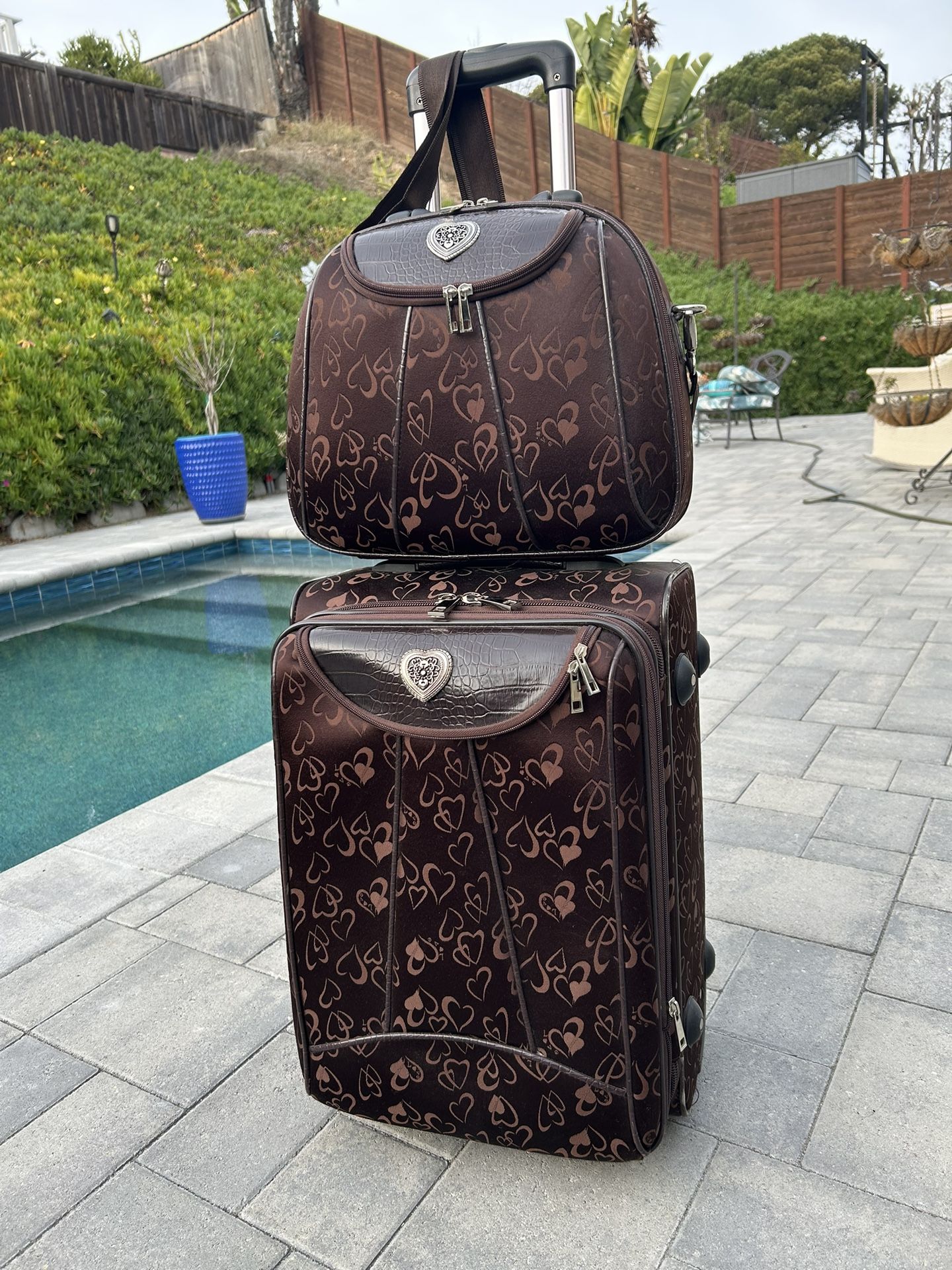 Suitcase With Matching Bag