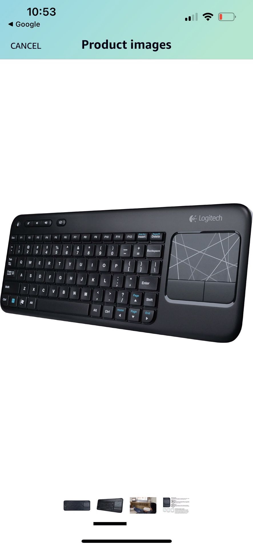 Logitech Wireless Touch Keyboard K400