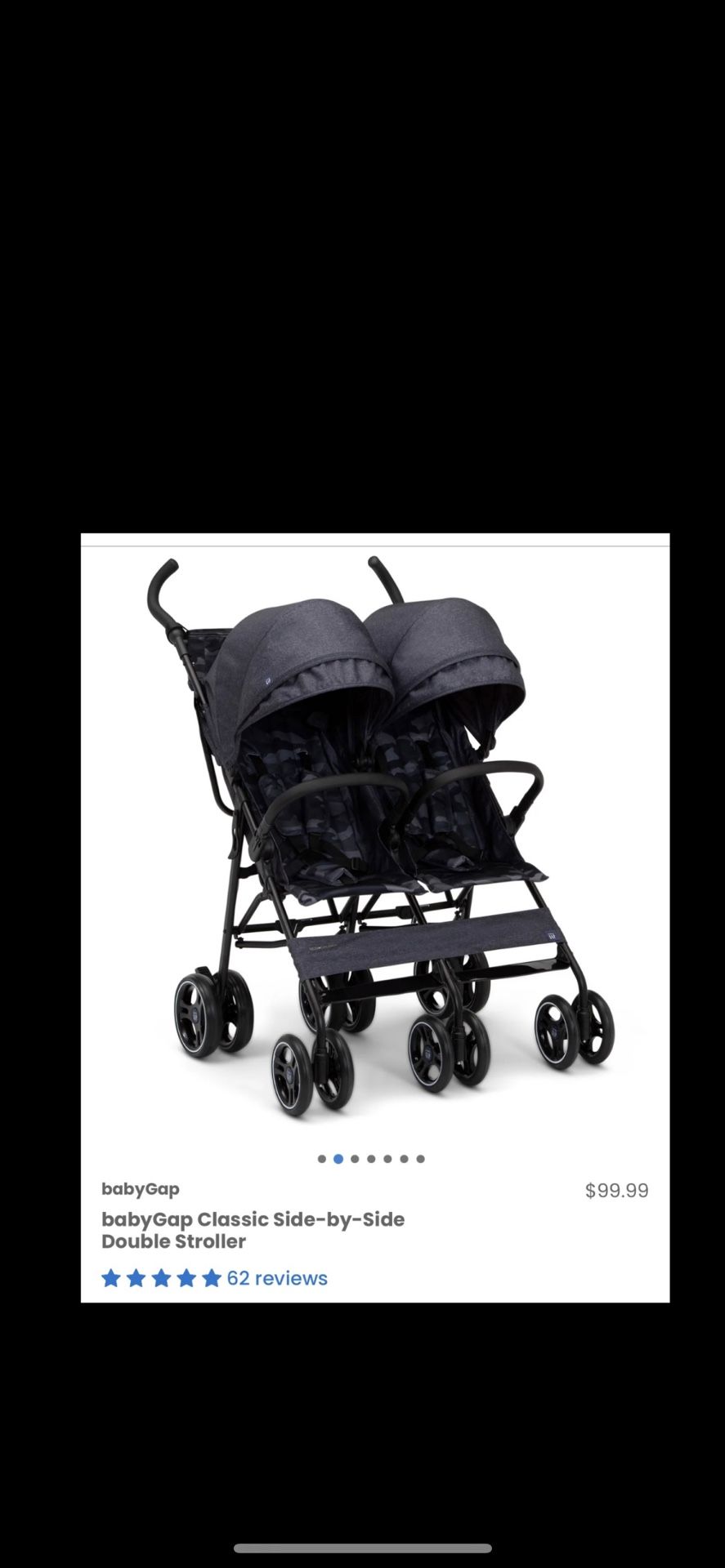 Stroller/ BabyGap Classic side by side stroller/ double stroller/ baby/ kids/ toddler/ BabyGap/ new