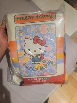 Hello kitty fleece blanket 45inx60in