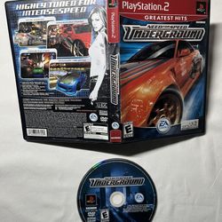 PS2 PLAYSTATION NEED FOR SPEED UNDERGROUND GH GREATEST HITS CIB COMPLETE SONY