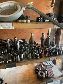 Large Lot of CNC Collets and Tool Holders