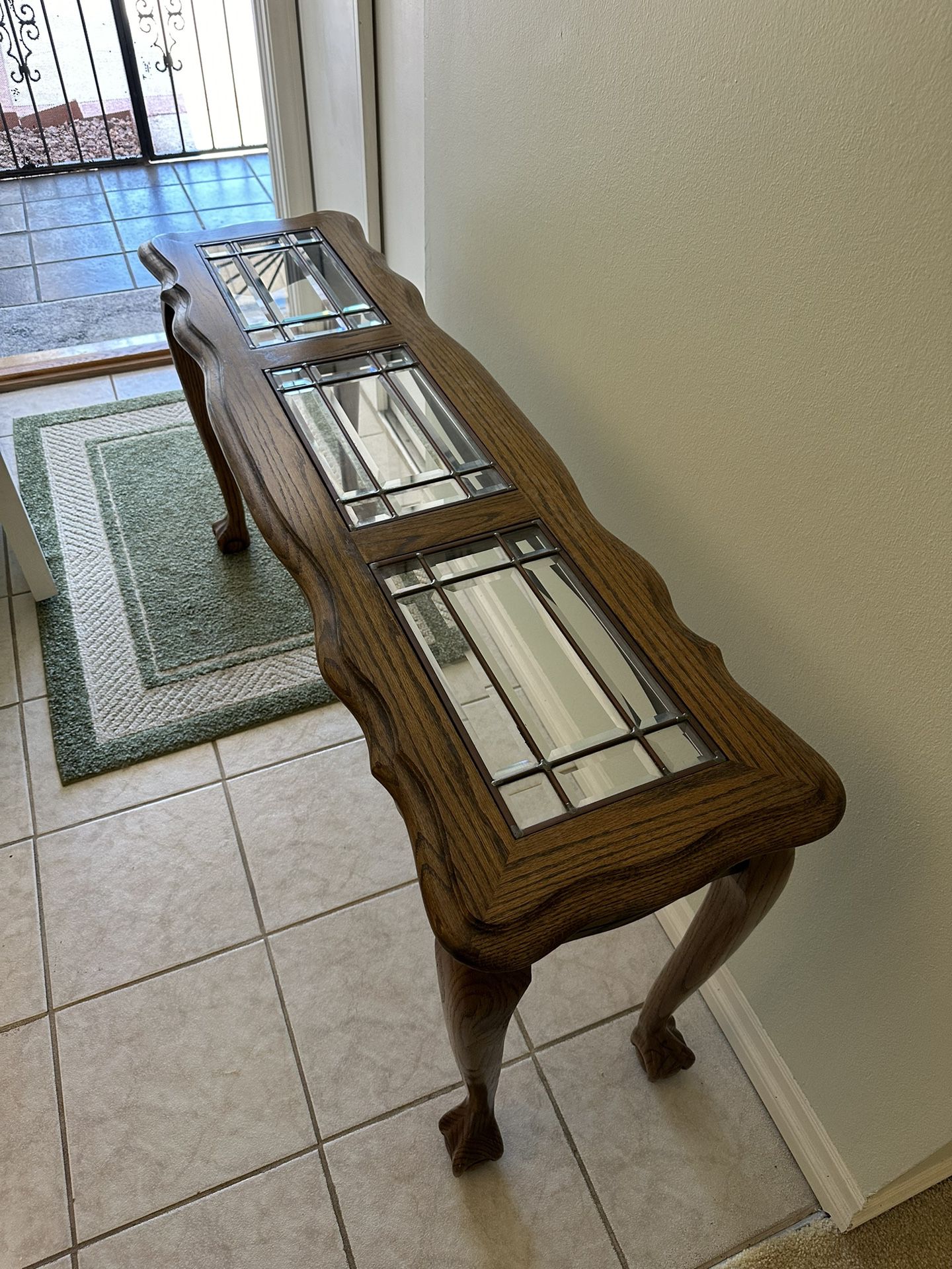 Claw Foot Leaded Console Table