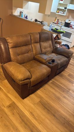 Brown Recliner Sofa - Double Recliner Sofa