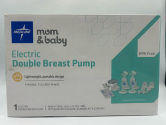 New Open Box Medline Mom & Baby Electric Double Breast Pump BPA Free Portable