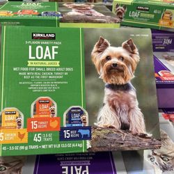 Kirkland Signature Loaf Wet Dog Food, Small Breed Adult Dogs, Variety Pack, 3.5