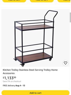 2-tier rolling cart