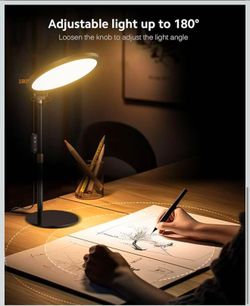 Ring Light with Stand for Zoom Meetings, 360° Rotate 10.5" Zoom Lighting for Computer Video Conference Light Desk Light, Full-Screen LED Lighting with