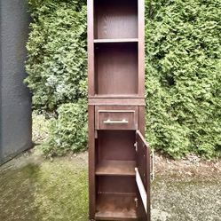 Tall Wooden Cabinet 67” H x 14” W x 9”D