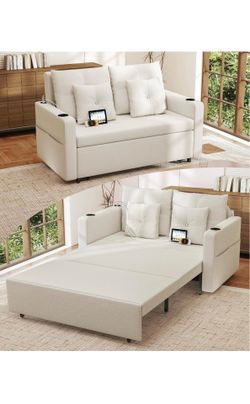 3 in 1 Sofa Bed, 56 Inch Convertible Pull Out Couch