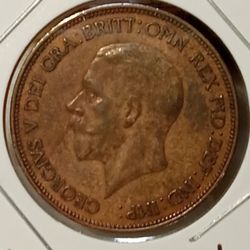 #306 UK 1936 One Penny Coin 