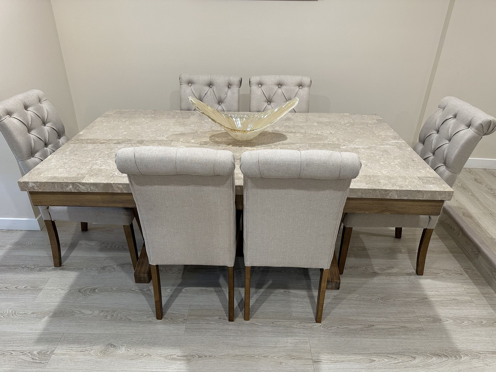 Dining table and chairs