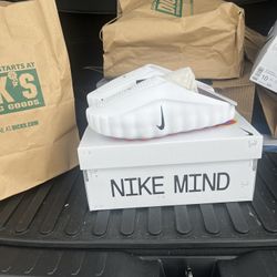 Nike Mind 001 Slides White Speed Red