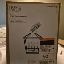 Home Decorators Weyburn 4-Light Semi-Flush Ceiling Light – Open Box, Never Used