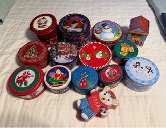 Set of 13 Christmas Tins