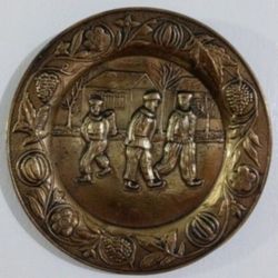 ENGLAND BRASS WALL PLATE 8" - M98