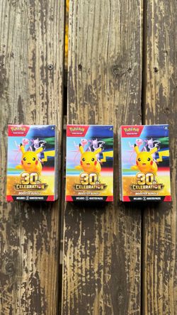 Pokémon 30th Anniversary Booster Bundle Lot of 3 Sealed New