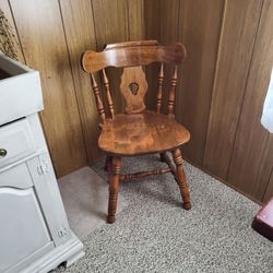 Pair Of Wooden Dining Chairs 
